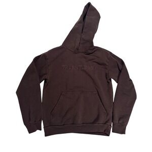 Talentless Men's Heavyweight Hoodie Circle Logo Embroidered Brown‎ size Small